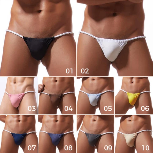 Männer Sexy Tangas Slips Japanisch Sumo Baumwolle G-String Fundoshi Unterwäsche SET - Bild 4 von 32