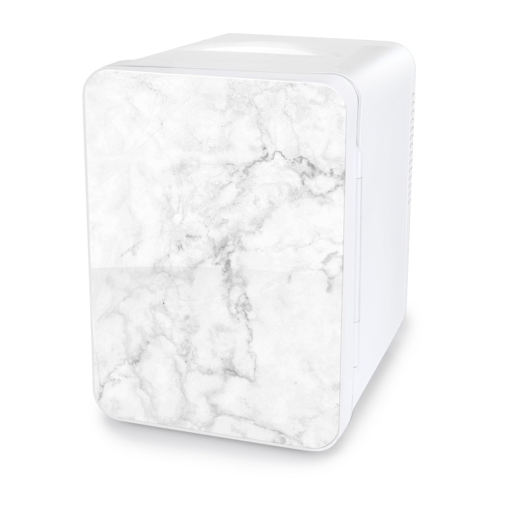 Mini Fridge Small Space Cooler, White Marble  Mini Fridges