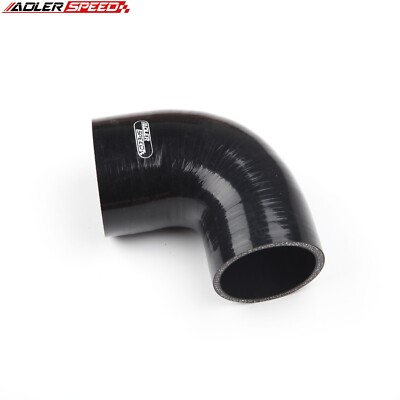 ADLERSPEED 2.25'' To 2'' 90 Degree Reducer Silicone Hose Turbo Coupler Pipe Black