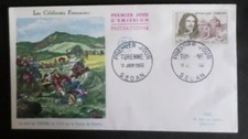 FRANCE 1960 FDC 1° JOUR TIMBRE 1258 CELEBRITE' H DE LA TOUR D'AUVERGNE MARECHAL
