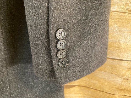 MICHAEL KORS TRENCH OVERCOAT MEN'S 40R LINED FULL LENGTH WOOL CHARCOAL 🔥MINT🔥 - Picture 7 of 10