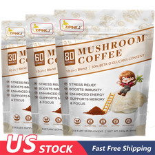 2025 New Mushroom Coffee Organic Coffee 30/60/80 Servings in One Pack - No Odor