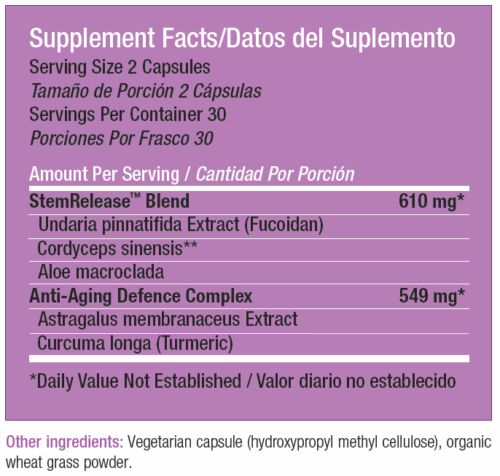 StemRelease3 SRE by StemTech 60 Capsules Advanced Stem Cell FREE SHIPPING