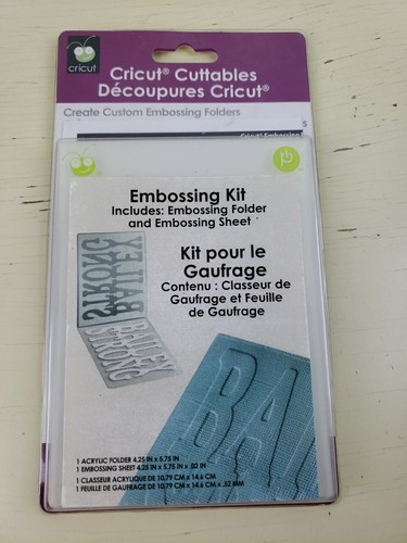 Cricut Cuttables Embossing Kit 1 Acrylic Folder 4.24” X 5.75” New - Picture 3 of 6