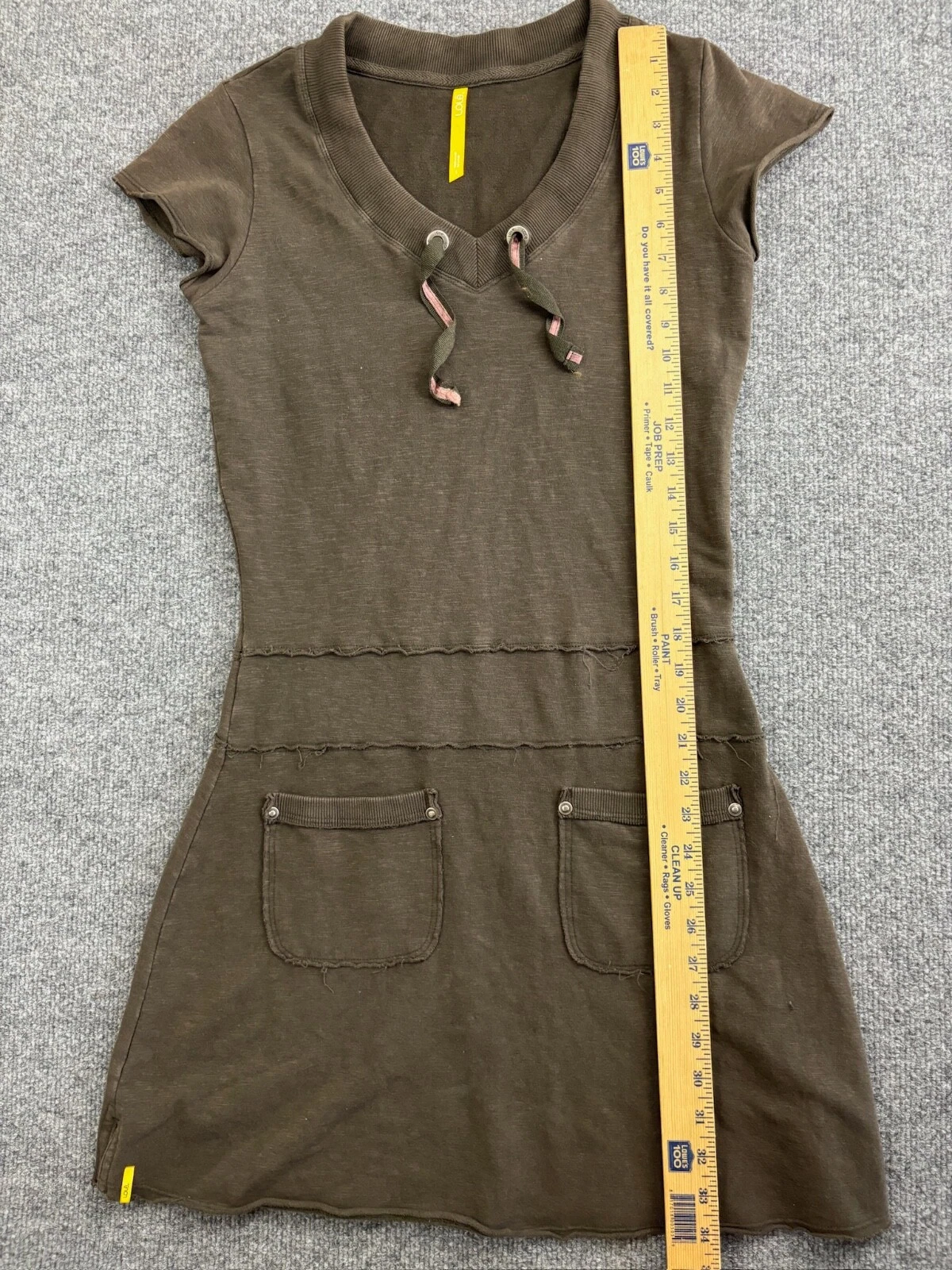 lole dress short sleeve v neck pockets stretch sweatshirt