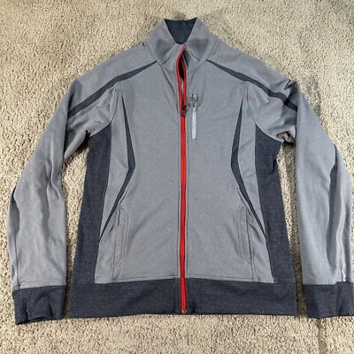 Lululemon Jacket Mens Gray Medium Fleece Full Zip Athleisure Performance Stretch