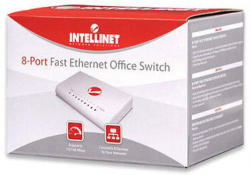8-Port Ethernet 10/100 Compact Office Network Switch - Intellinet 502054 - Picture 4 of 4