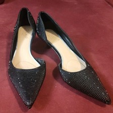 Jewel Badgley Mischka Teegan Half d'Orsay Pointed Kitten Heel Pump shoes Size8