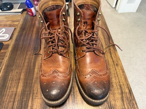Clarks Montacute Lord Brogue Chukka Boots Mens 9.5M Brown Leather Wingtip Clarks | Shoes | Clarks Montacute Lord Brogue Wing Tip Boots  main image 2