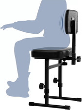 Adjustable Height Piano Bench with Backrest & Padded Cushion