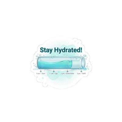 Stay Hydrated Tracker Sticker | hydration tracker, drink water reminder
