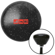 Red Eat Sleep Jdm Black Retro Metal Flake Shift Knob W M16x1.5 Insert Shifter