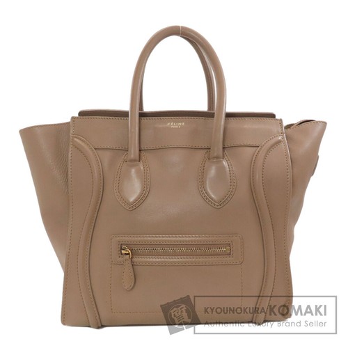 Celine Luggage Mini Calf Leather Handbag Brown Used From Japan
