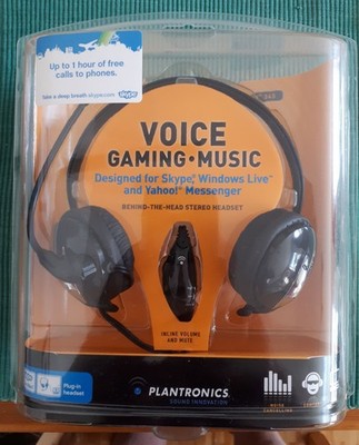 Stereo Headset ''Behind-The-Head'', Voice/Gaming/Music, Plantronics Audio 345 NEU!