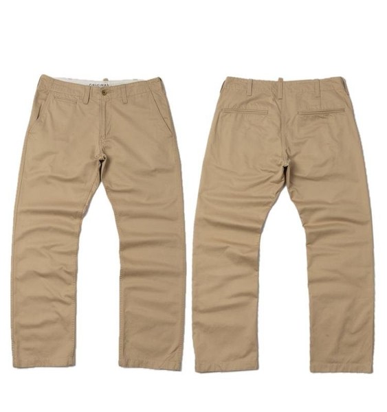 Men Uniqlo Trousers Beige Cotton 32 / M / 46