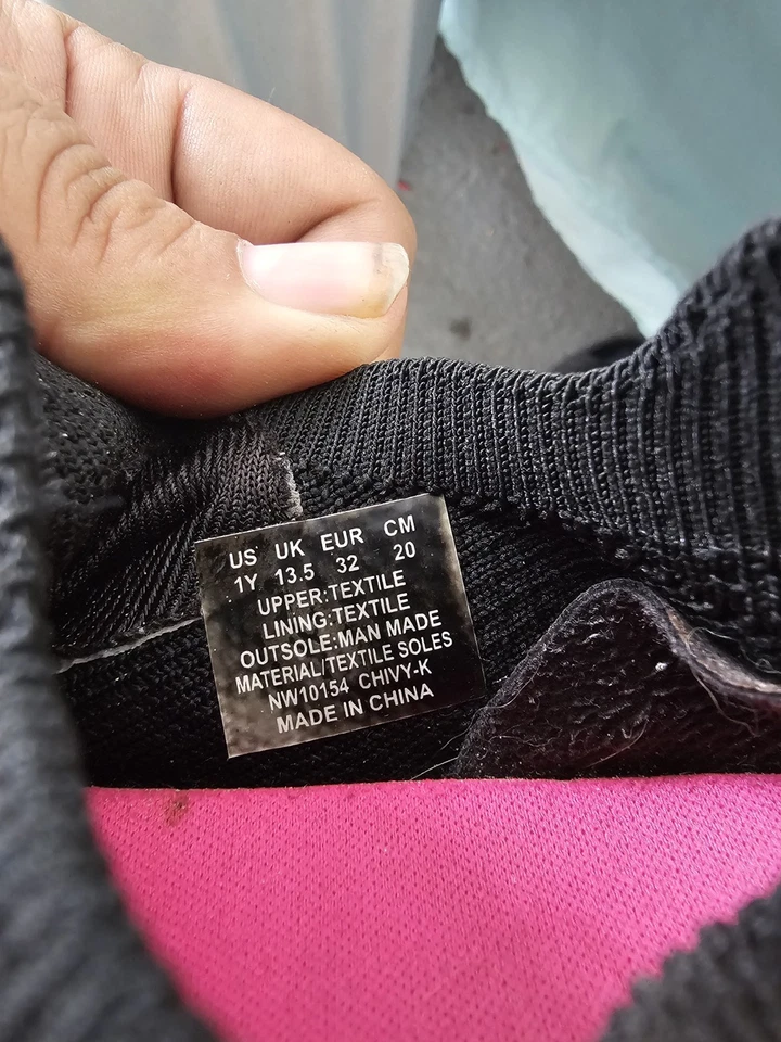 Кроссовки детские US Polo Association черный и розовый цвет на шнуровке размер 1Y - Изображение 2 из 4