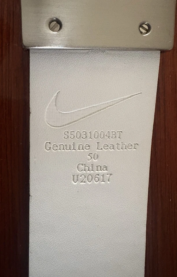 Cinturón de cuero reversible para hombre Nike - negro/blanco talla 50 modelo 35031004BT Foto 3 de 4