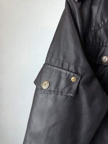 Vintage Emporio Armani Archive Coated Jacket Leather Style Black M Size - Picture 4 of 14
