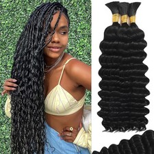 Human Braiding Hair for Boho Braids Human 110g 20 Inch Curly Boho Hair for Br...