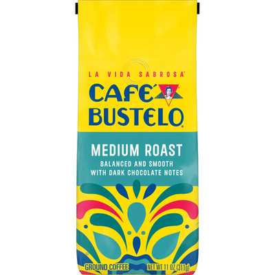 Cafe Bustelo Medium Roast Ground Coffee 11oz Bag Smooth Caffeinated Latin Coffee
