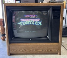 LXI 25” Woodgrain CRT TV W FREE VCR 564-48014951 Fully Tested & Working Retro