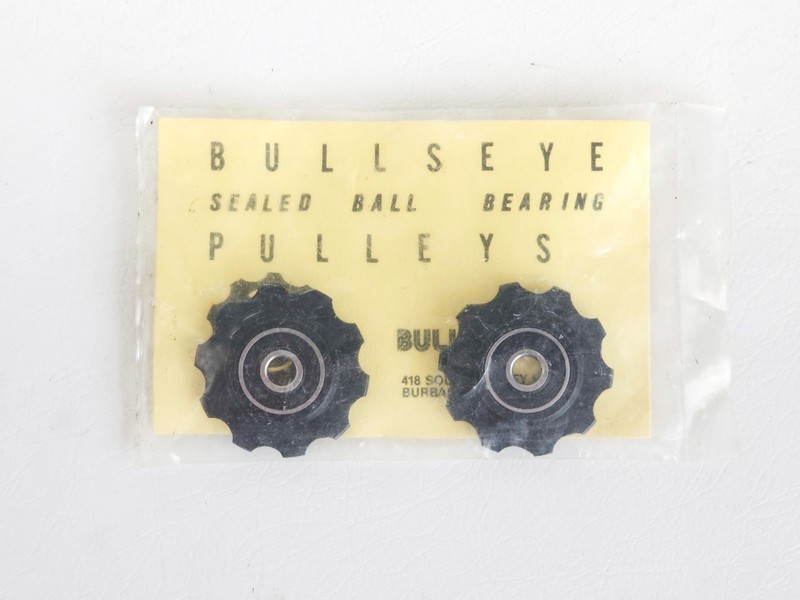 NEW Bullseye Sealed Bearing Alloy Derailleur Pulleys Black Classic Vintage