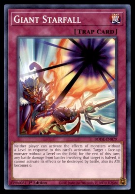 Yu Gi Oh! Giant Starfall BODE EN079 Burst of Destiny 1st Edition 2 Card Lot Regu