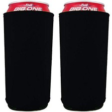 Blank Neoprene 24 oz. Can Coolie (2 Pack, Black) 24oz, Black