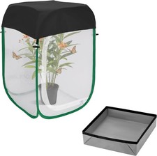 Butterfly Habitat Cage 15.7" x 15.7" x 23.6" Pop-up Caterpillar Enclosure W/