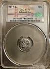 2017 S Roosevelt Dime 10C Silver CAC MS70 Enhanced Unc San Francisco Toner Look