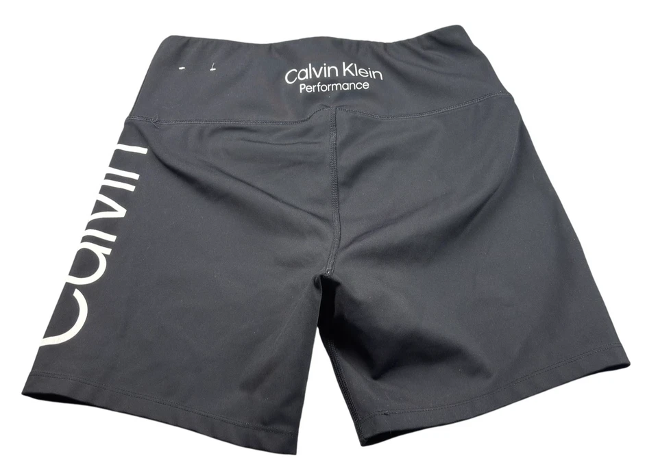 Pantalones Cortos Calvin Klein Performance Para Mujer Grandes Negros Elastizados Logo Ropa Activa Gimnasio Foto 2 de 4