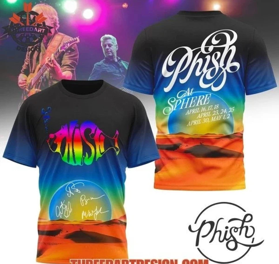 Phish at sphere signature New Tour 3D AOP Adult T-Shirt BT1127