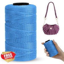 LEREATI macrame cord 1mm x 251yd sapphire blue