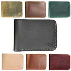 Genuine Handmade Full Grain Pure Leather Bifold Wallet for Men, Slim and Natural
