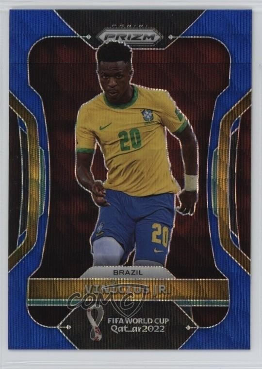 2022 Panini Prizm World Cup Qatar Blue Wave /199 Vinicius Junior Jr #36 0v5q