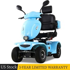 1000W 4-Wheel All Terrain Heavy Duty Seniors Mobility Scooter 500lbs 33 Miles