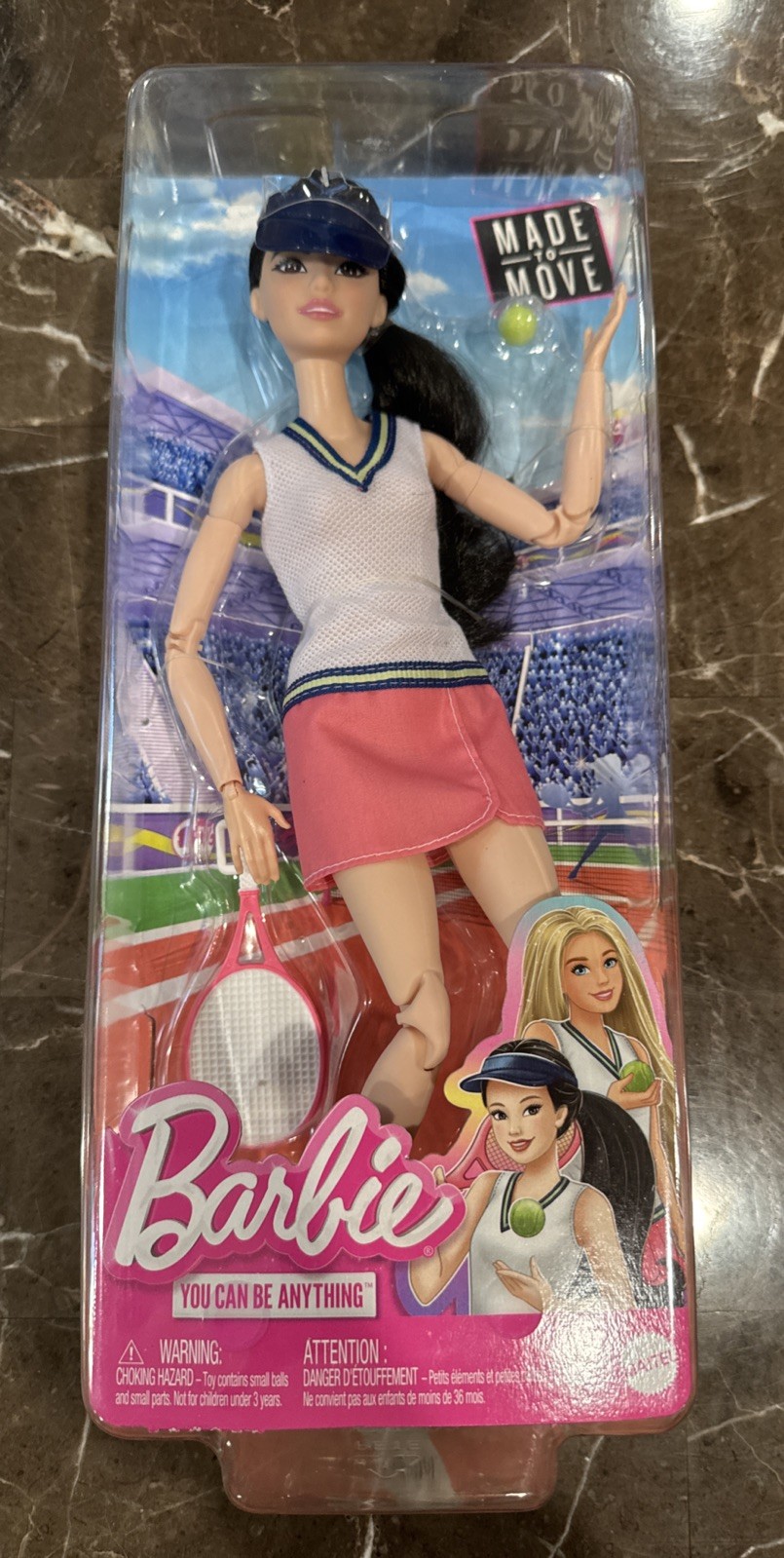 BARBIE Doll Asian MADE TO MOVE TENNIS PLAYER HKT73 You Can Be Articulated - NEW