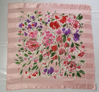L'Atelier de Soierie Lyon Seidentuch. Blumenmuster 100% Seide. 90cm*90cm