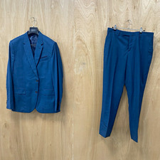 Paul Smith Teal blue Soho Fit Blue Wool 2 Piece Suit Blazer Trousers 42R