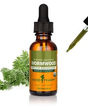Herb Pharm Certified Organic Wormwood Liquid Extract for 1 Fl Oz Pack of 1