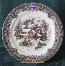 Royal Stafford "Christmas Village" Dinner Plates - New with Tags