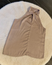 SHEIN | Satin Neckholder Bluse Top | Beige Ch...