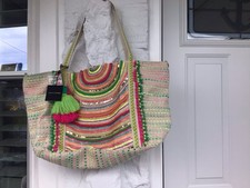 Daphne Embellished NWT s Beyond America Tote With 2 Pouches Rainbow Design.