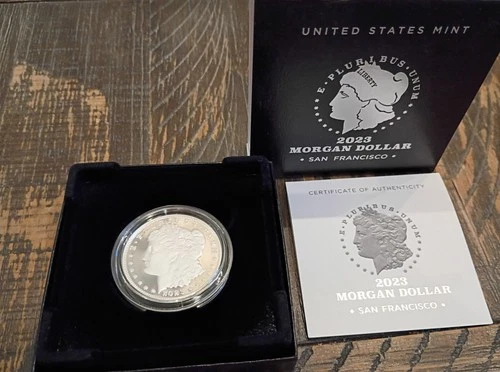 2023-S Morgan Silver Dollar Proof Coin 23XF .999 U.S. Mint OGP Box & COA