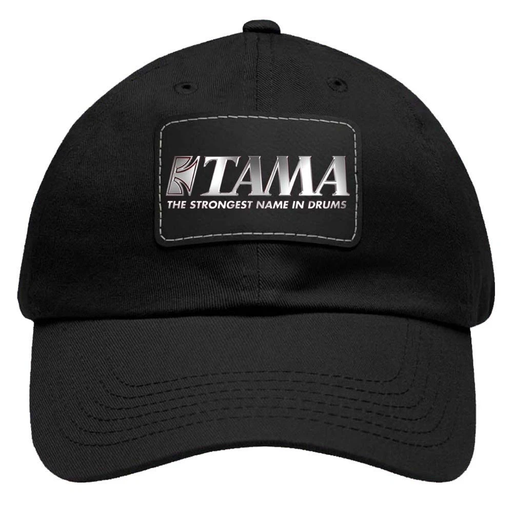 TAMA Drums Black Dad Hat with Leather Patch - Adjustable Size