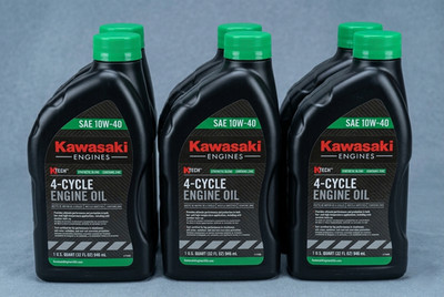 Kawasaki 6PK Genuine OEM SAE 10W-40 Engine Oil Quart 4-Cycle K-Tech 99969-6296