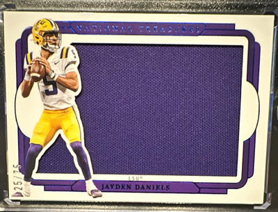 Panini 2025 NT Collegiate Silhouettes Jayden Daniels Blue /75 LSU