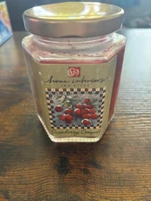 Home Interiors and Gifts Cranberry Compote Scented 7.5oz Candle NEW