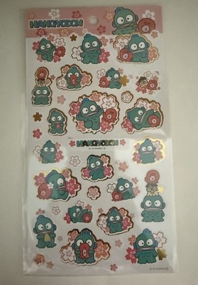 Hangyodon Sanrio Characters Sticker Sheet Sakura Pink