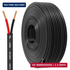 16 Gauge Wire 2 Conductor Electrical Wire, 16 AWG 1.309mm Wire PVC Cord,12V/24V